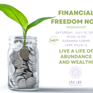 Financial Freedom Now Workshop, Saturday, July 15, 2023, 10:00 - 12:00m Susanna Farms, Lake Villa, Illinois, Live a life of abundance and wealth!, live life spiritual direction