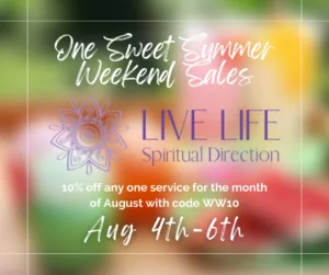 During the month of August 2023, receive 10% off any one service at LiveLifeSpiritual.com with coupon code WW10.