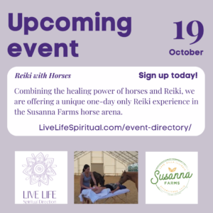 Reiki with Horses October 19, 2024 Susanna Farm in Lake Villa IL