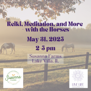 Reiki Meditation and More with the Horses; May 31; Susanna Farms Lake Villa IL