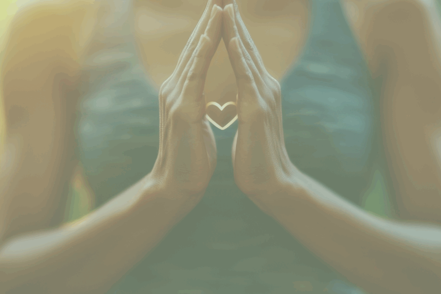 Vagus Nerve Stimulation image which is a woman in prayer position