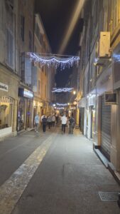 The evening streets of Old Town in Aix en Provence